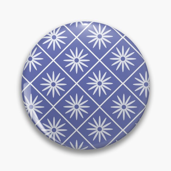 Item preview, White Daisy Flower pattern on argyle  very peri background  designed and sold by Yasminepatterns .