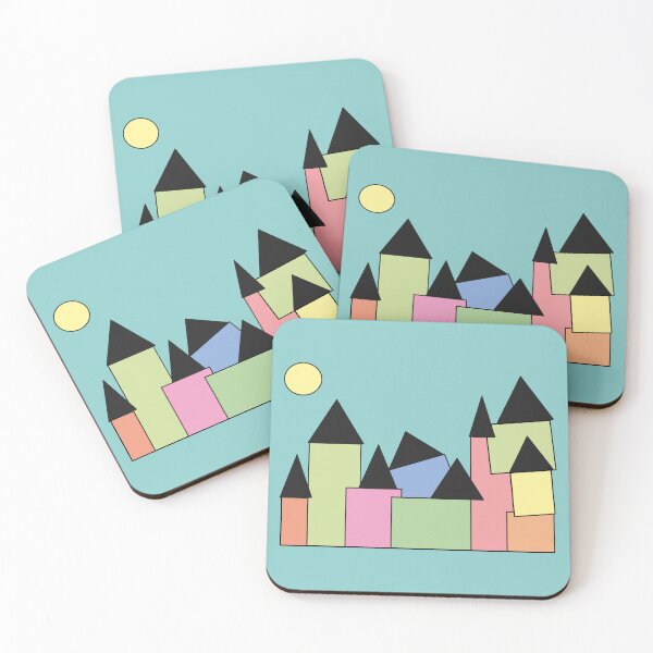 Item preview, pastel castle with sun designed and sold by Digitaal Atelier | Voluit.