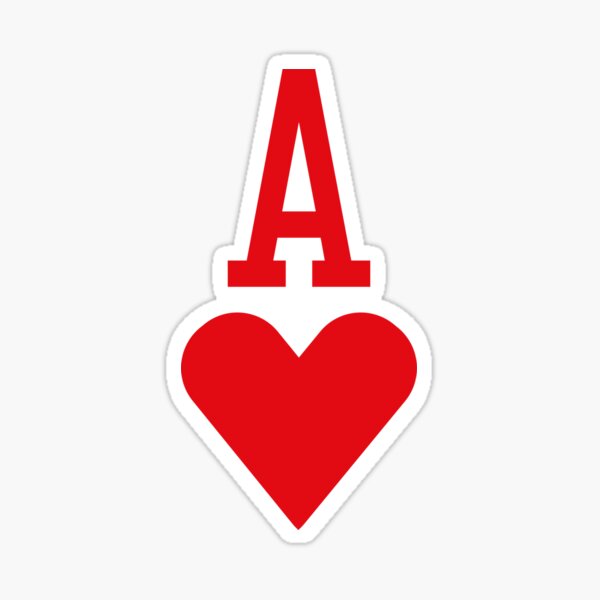 Vintage Heart Ace Of Hearts Sticker By Kittybitty1 Redbubble