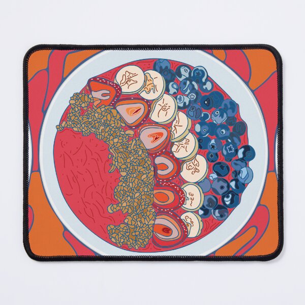 Item preview, Flat lay Smoothie bowl, Açai bowl with strawberry, blueberry, banana and granola designed and sold by FlamesandFrost.