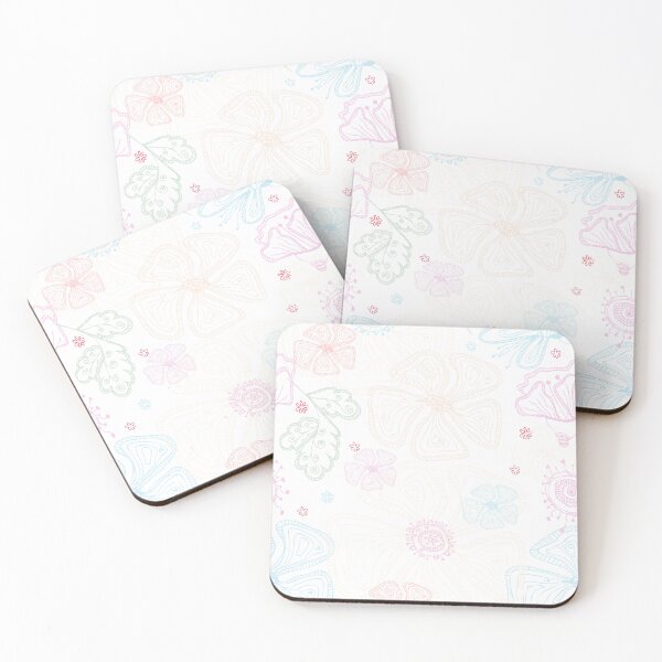 Item preview, Lovely multicolor pattern of flowers and leaves designed and sold by pocketgraphic.