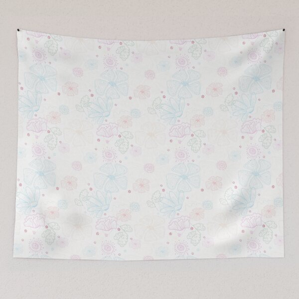 Item preview, Lovely multicolor pattern of flowers and leaves designed and sold by pocketgraphic.
