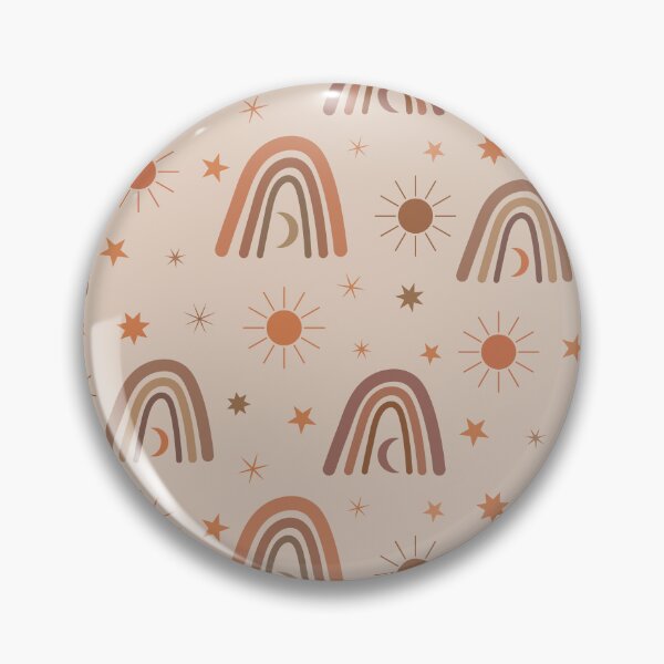 Item preview,  Boho nude beige and brown neutral rainbow ,sun and moon  pattern with stars designed and sold by Yasminepatterns .