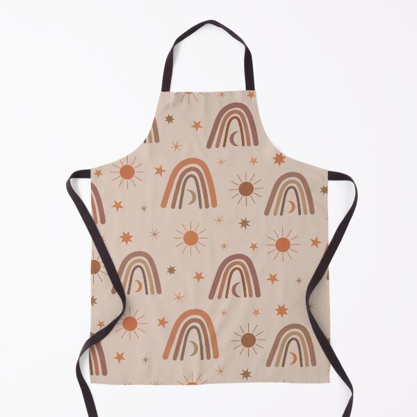 Item preview, Boho nude beige and brown neutral rainbow ,sun and moon pattern with stars designed and sold by Yasminepatterns .