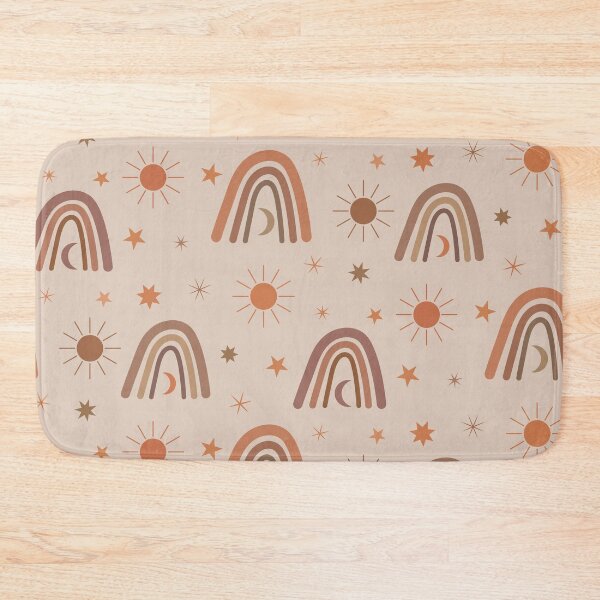 Item preview,  Boho nude beige and brown neutral rainbow ,sun and moon  pattern with stars designed and sold by Yasminepatterns .