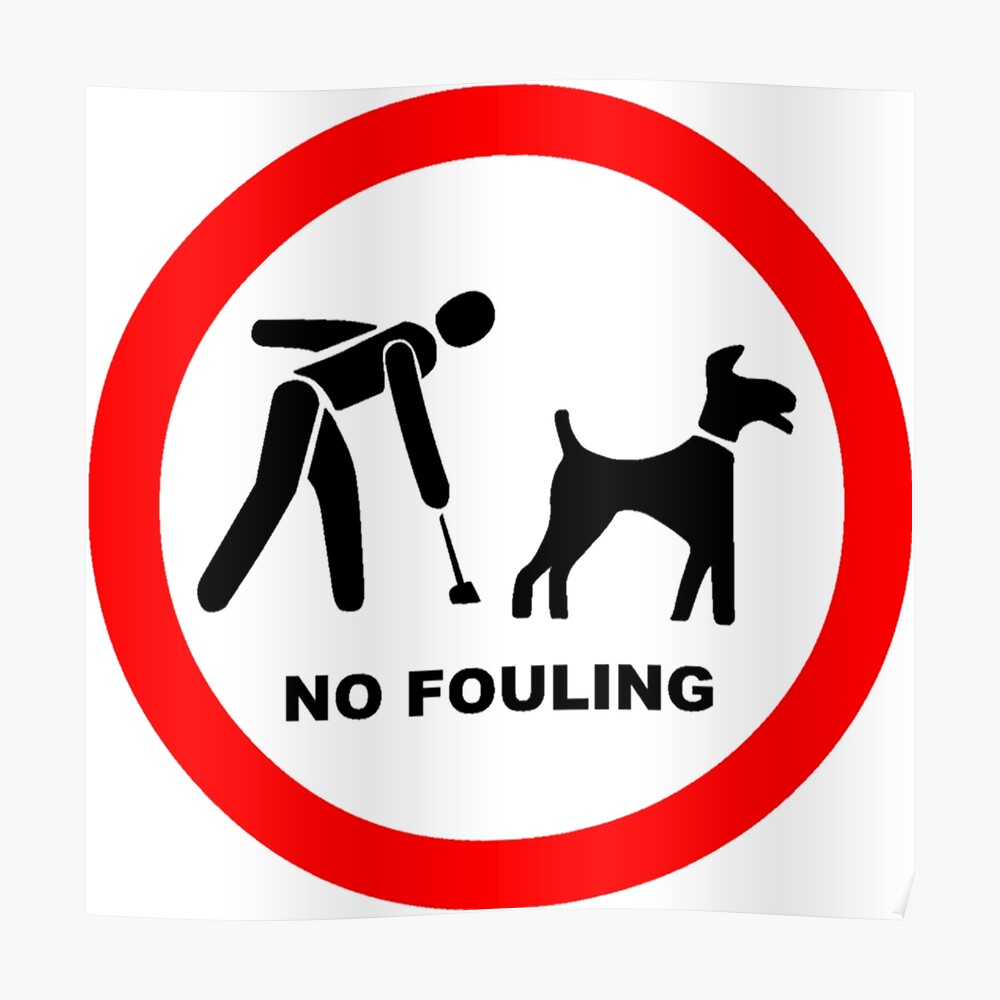 "No Dog Fouling Symbol" Poster by sweetsixty | Redbubble