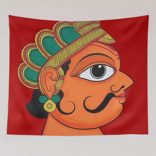 Item preview, Man's face, face of man, male face, mustache face, king face, indian art designed and sold by gopalpjoshi.