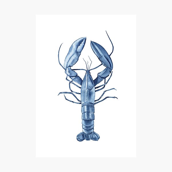 Item preview, Blue watercolor lobster designed and sold by Inna Patiutko Inna Patiutko.