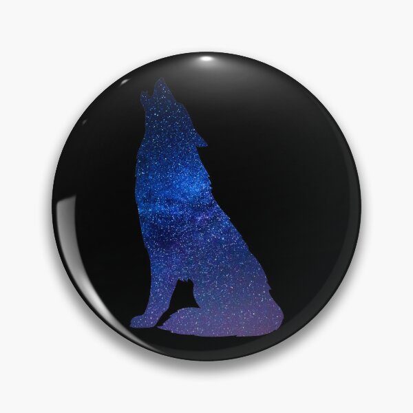 Item preview, Blue Galaxy Lone Wolf Howl designed and sold by MMwolfdogden.