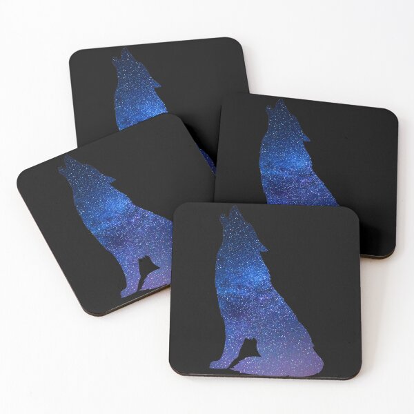Item preview, Blue Galaxy Lone Wolf Howl designed and sold by MMwolfdogden.