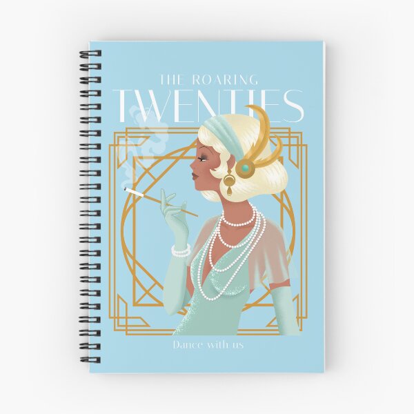 Item preview, roaring 20's spiral notebook designed and sold by MICKSPIKS.