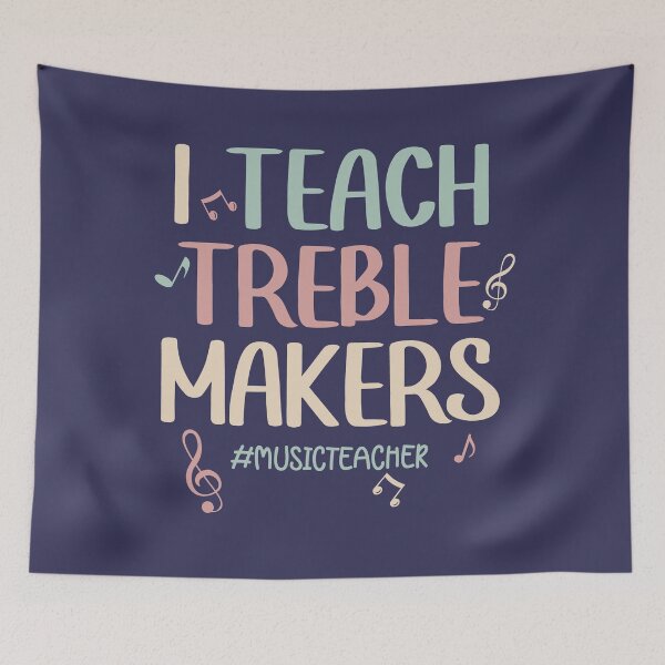 Item preview, I Teach Treble Maker Pun - Music Teacher Quote designed and sold by Primroaddesigns.