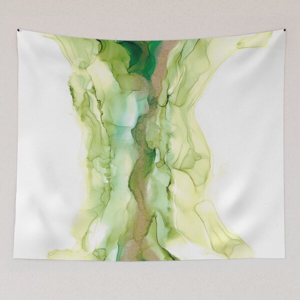 Item preview, Mossy Wonder Abstract 42722 Modern Alcohol Ink painting by Herzart designed and sold by herzart.