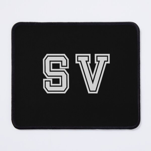 Item preview, S.V. Varsity Initials | Varsity Letters | Black And White | Personalised Gift designed and sold by Avo And Sriracha.