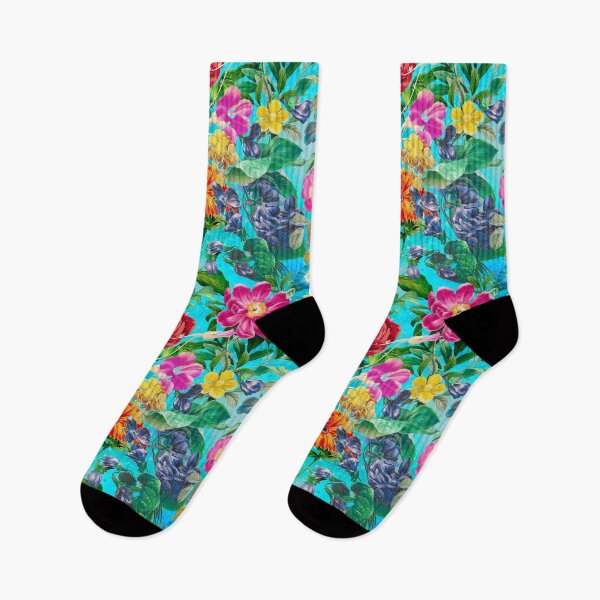 Item preview, Vintage floral pattern heaven, plants pattern, botanical illustration, vintage aqua blue floral  designed and sold by ZeinabTaha.