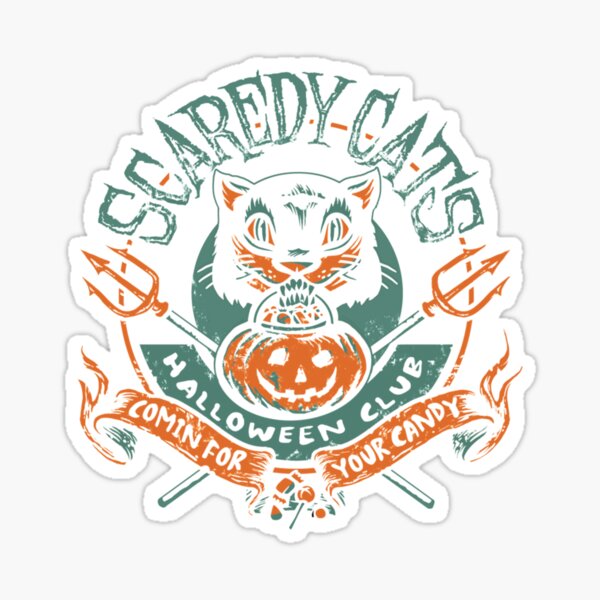 Scaredy Cats Sticker for Sale by HeartattackJack