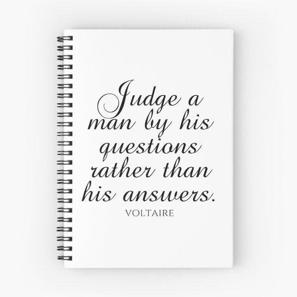 Item preview, Voltaire Quotes - Judge A Man By His Questions Rather Than His Answers - Creativity designed and sold by PhiloJourney.