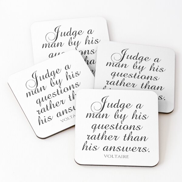 Item preview, Voltaire Quotes - Judge A Man By His Questions Rather Than His Answers - Creativity designed and sold by PhiloJourney.