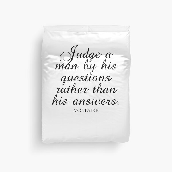 Item preview, Voltaire Quotes - Judge A Man By His Questions Rather Than His Answers - Creativity designed and sold by PhiloJourney.