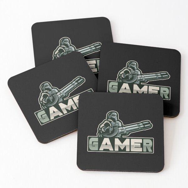 Item preview, Gamer with Soldier holding Heavy Machine Gun designed and sold by PRIVARSHU.
