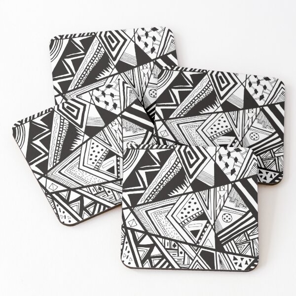 Item preview,   White Over Black White Over Black Abstract Line Art Flower Pattern -Emotional Abstract Flower ArtAbstract Line Art Flower Pattern -Emotional Abstract Flower Art designed and sold by the--best-art.