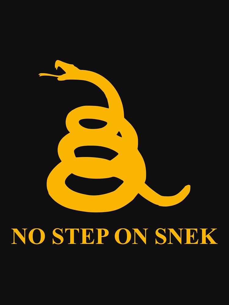 Drapeau 3x5 Pieds 'NO STEP ON SNEK' - Version Humoristique Serpent Gadsden Jaune