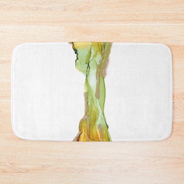 Item preview, Gold and Green Abstract Landscape 42722 Modern Ink Painting by Herzart designed and sold by herzart.