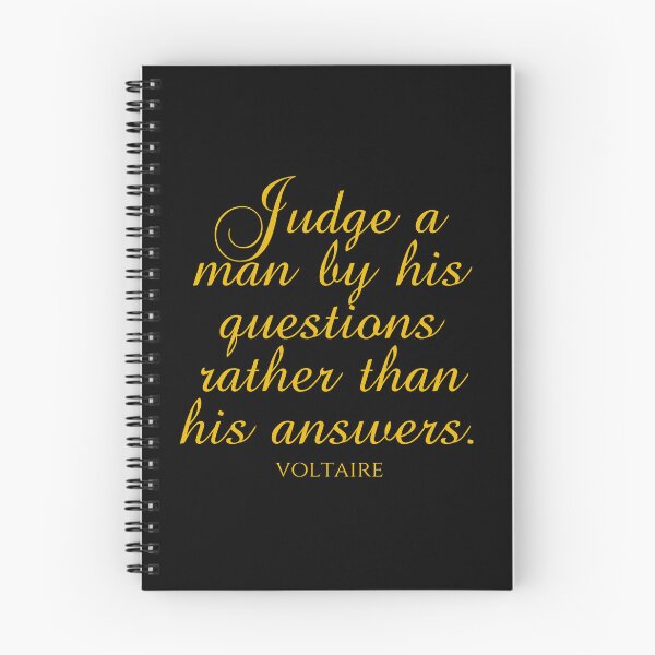 Item preview, Voltaire Quotes - Judge A Man By His Questions Rather Than His Answers - Leadership designed and sold by PhiloJourney.