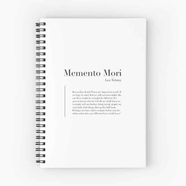 Item preview, Memento Mori Quote by Leo Tolstoy designed and sold by wisemagpie.