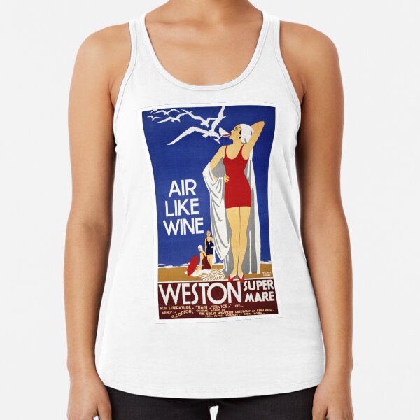 Art Deco Travel: Weston-super-Mare Racerback Tank Top
