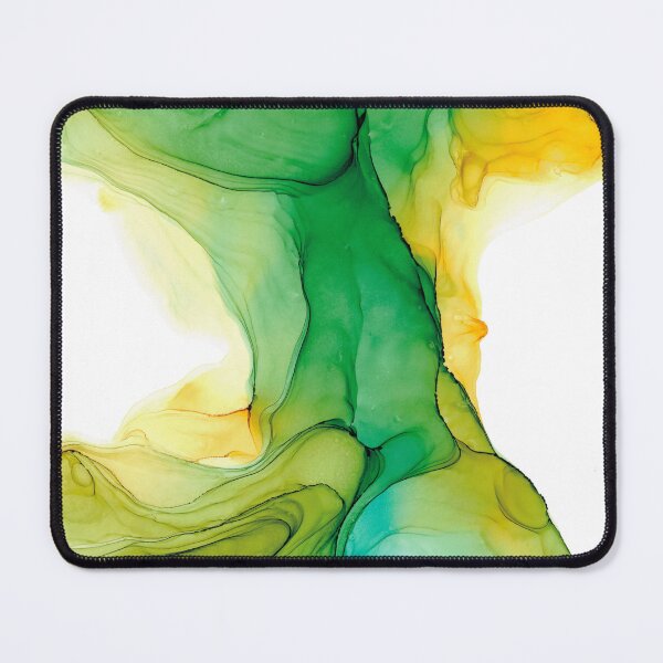 Item preview, Green Gold and Turquoise Flow 42722 Modern Abstract painting by Herzart designed and sold by herzart.