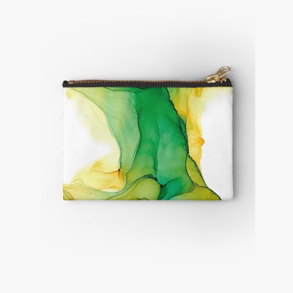 Item preview, Green Gold and Turquoise Flow 42722 Modern Abstract painting by Herzart designed and sold by herzart.