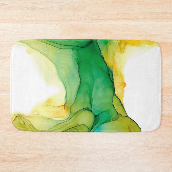 Item preview, Green Gold and Turquoise Flow 42722 Modern Abstract painting by Herzart designed and sold by herzart.