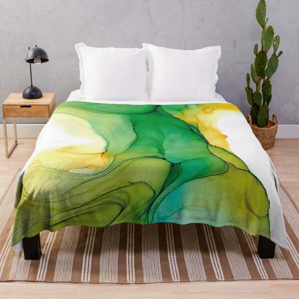 Item preview, Green Gold and Turquoise Flow 42722 Modern Abstract painting by Herzart designed and sold by herzart.