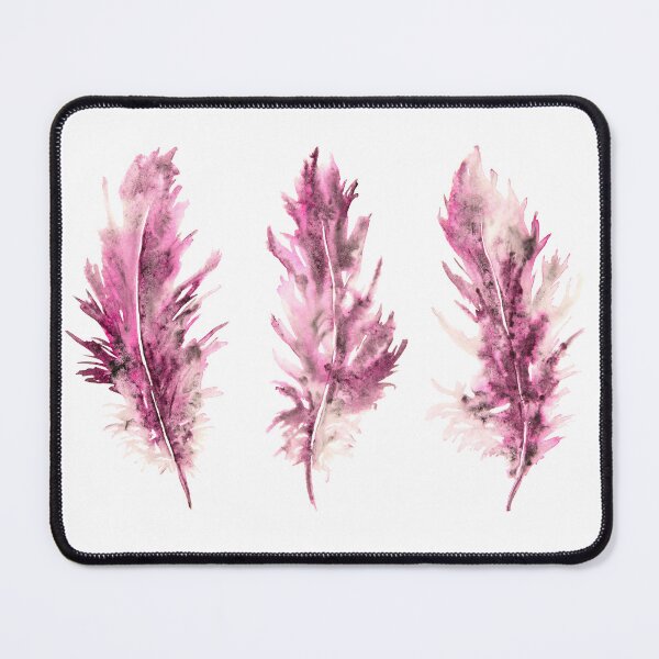 Item preview, Pink feathers watercolor art designed and sold by Katenaz.