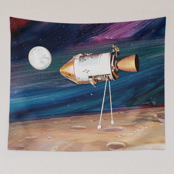 Item preview, Apollo 15 in orbit around the Moon - Concept art designed and sold by arthook.