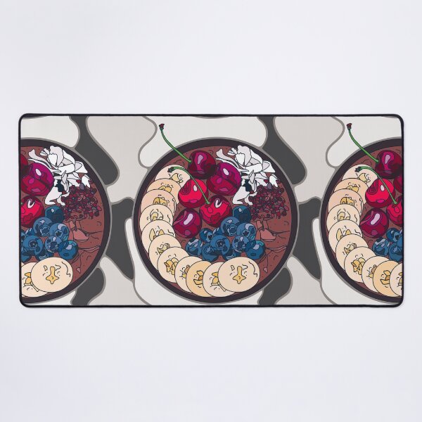 Item preview, Flat lay Smoothie bowl, Açai bowl with cherry, banana, blueberry, cocao, coconut designed and sold by FlamesandFrost.