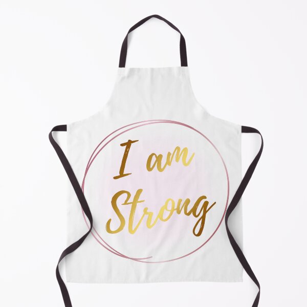 Item preview, I Am Strong Mantra Pink and Gold Silhouette Design designed and sold by TacoRose.