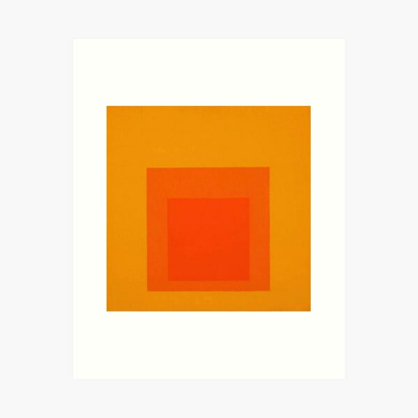 Aperçu de l'œuvre josef albers Étude pour l'hommage à la place. Départ en jaune, rouge créée et vendue par Olivia-One.