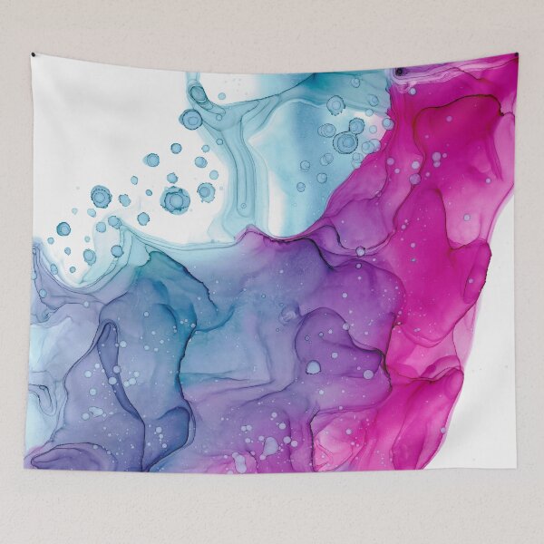Item preview, Pink, Purple, and blue Abstract 42722 Modern Alcohol Ink painting by Herzart designed and sold by herzart.