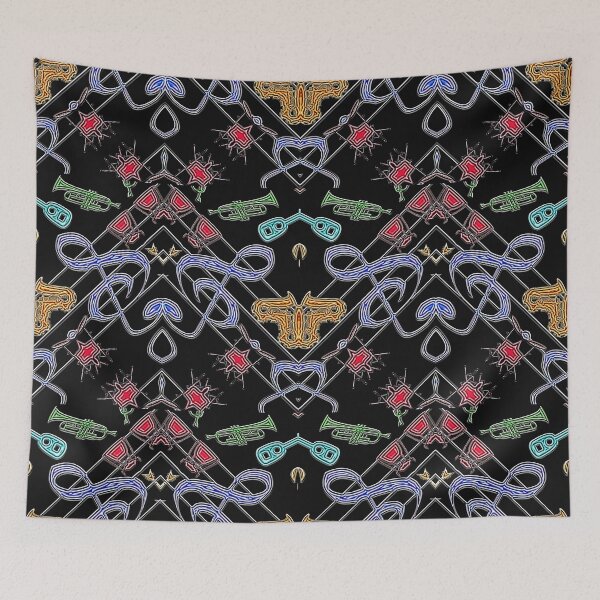 Item preview,   FUNNY ABSTRACT MUSIC INSTRUMENTS PATTERN - JAZZ CLASSIC INSTRUMENTS ORCHESTRA 5. designed and sold by Ralek.