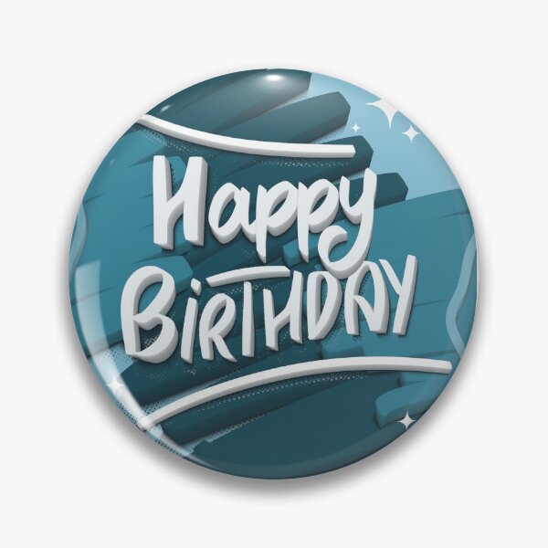 Item preview, Happy Birtshday Blue 3D Lettering designed and sold by borderland.
