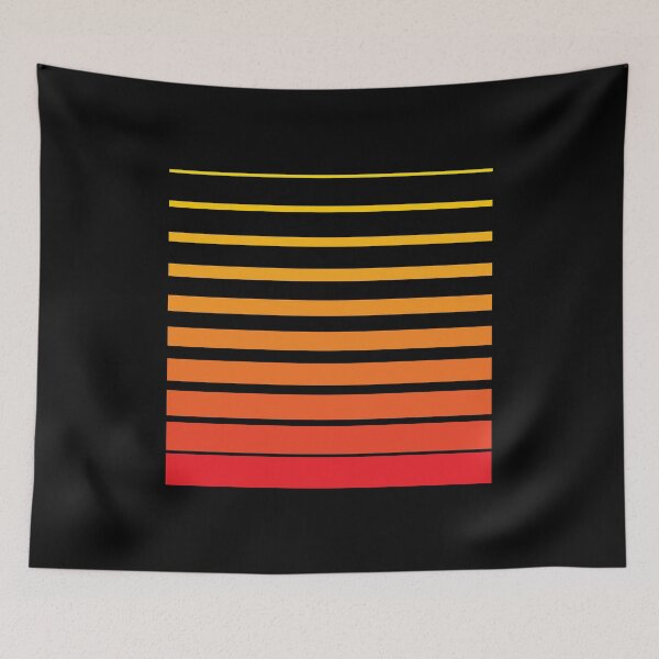 Item preview, Thin to Thick Lines in a Square Graphic (Orange on Black) designed and sold by STUDIO-72.