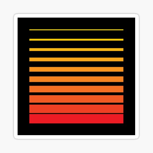 Item preview, Thin to Thick Lines in a Square Graphic (Orange on Black) designed and sold by STUDIO-72.