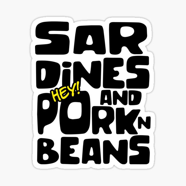 Item preview, Sardines - Black Letter designed and sold by giraffeKi.