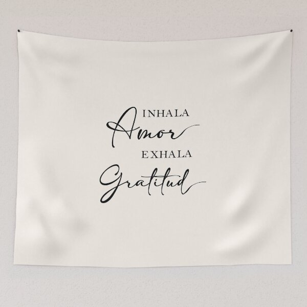 Item preview, Inhala Amor Exhala Gratitud, cita en español designed and sold by Aryam Quotes.