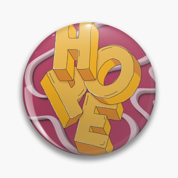 Item preview, Hope 3D Lettering Yellow on Pink designed and sold by borderland.
