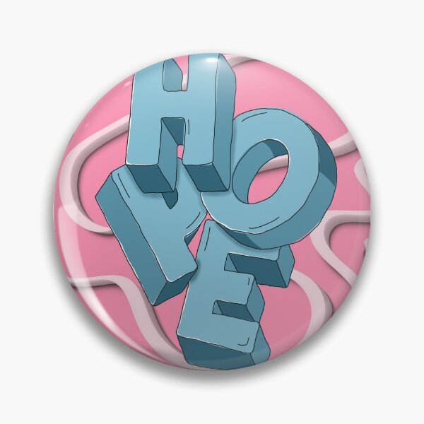 Item preview, Hope 3D Lettering Blue on Pink designed and sold by borderland.