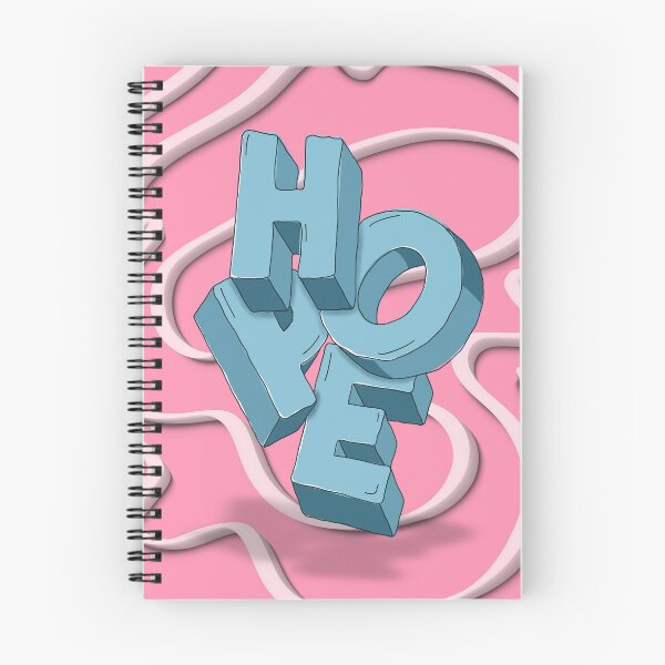 Artikelvorschau, Hope 3D Schriftzug Blau auf Pink entworfen und verkauft von borderland.