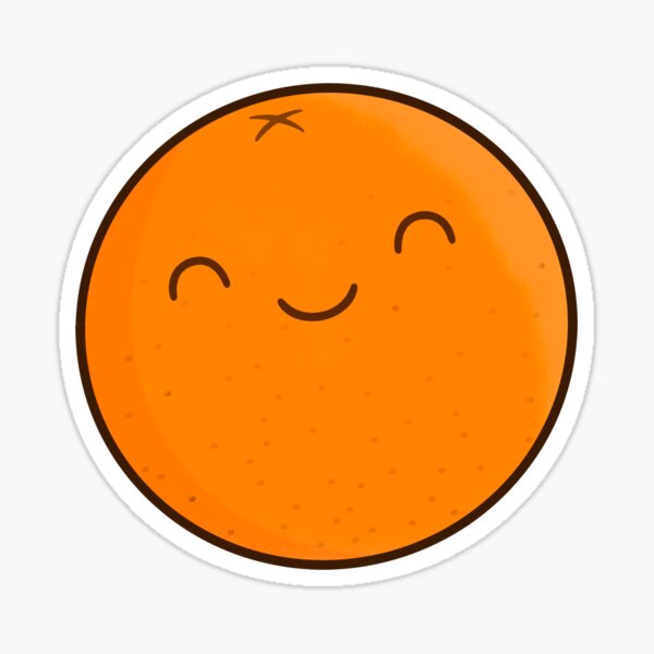 "Cute Orange" Sticker by BaconPancakes21 | Redbubble